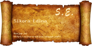 Sikora Edina névjegykártya
