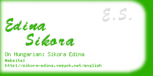 edina sikora business card